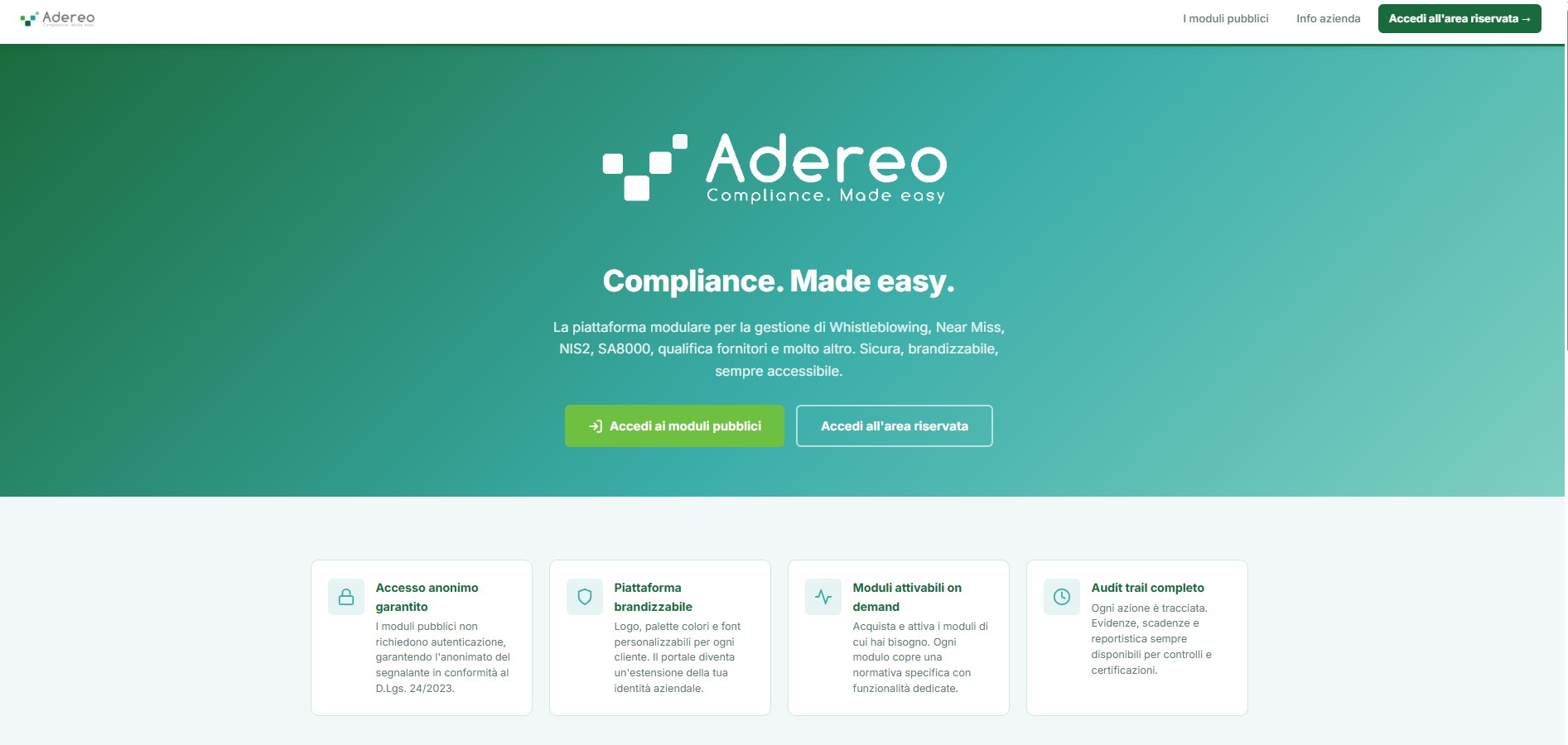 Adereo Compliance Platform Innovio