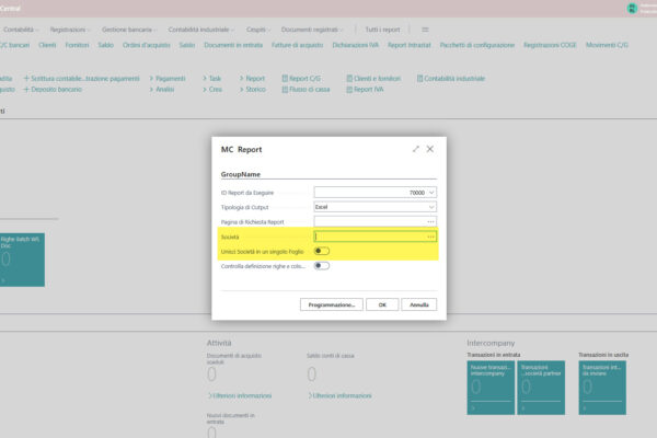 Report e Insight Business Central con Innovio