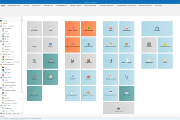 applicativo imovenext schermata relativa alla dashboard