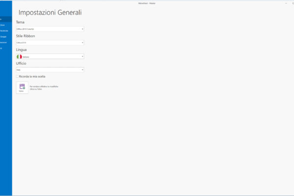 applicativo imovenext schermata di modifica delle preferenze