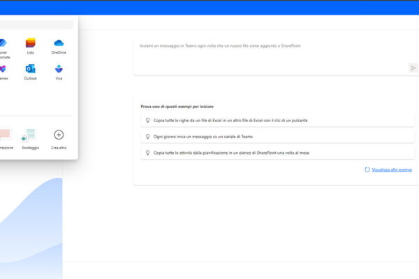 applicativo microsoft power automate visualizzazione del menu rapido office