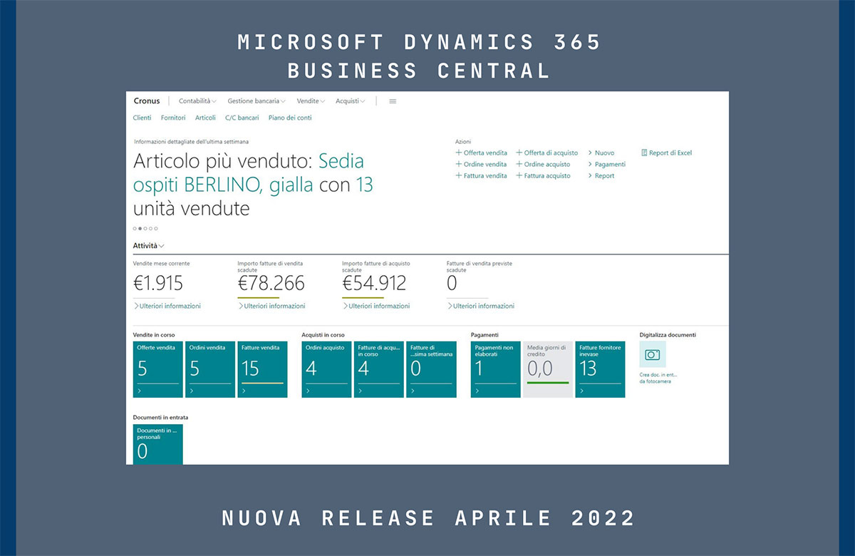Dynamics 365 Business Central – release wave 1 2022
