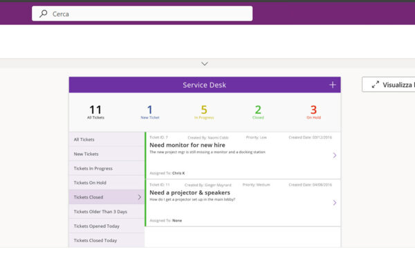 microsoft-power-app-software-innovio-1 applicativo microsoft power apps visualizzazione del menu di creazione di un'app