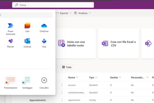 microsoft-power-app-software-innovio-5 applicativo microsoft power apps visualizzazione del menu multifunzione